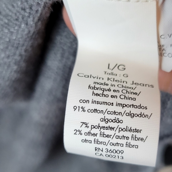 Calvin Klein - Knit Open Front Ribbed Cardigan - Gray - Picture 3 of 6